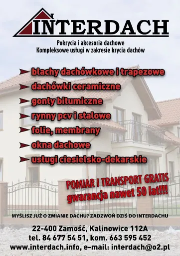 INTERDACH Sp. z o.o. - Dachy, docieplanie pianką PUR, fotowoltaika, klimatyzacja, pompy ciepła